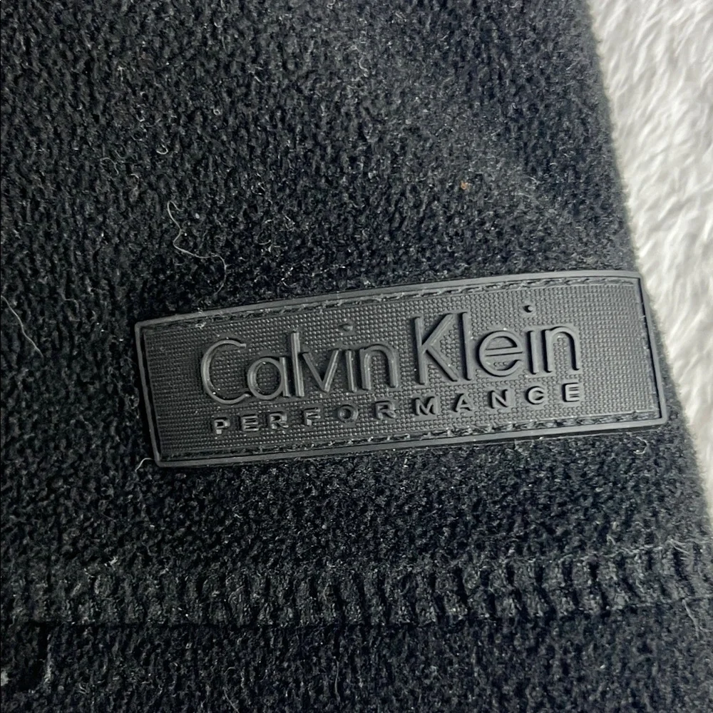 Calvin Klein Women's Performance Fleece Size 3X Black Zip-Up Vest with Pockets